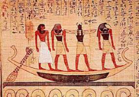 Khepri en compagnie de Thot et Ptah